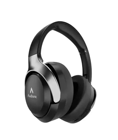 Audionic Trance 100 ANC Wireless Headphone-Black & Silver