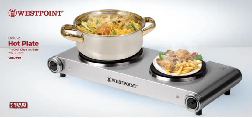 Westpoint WF-272 Easy Operation With Big Button, Easy Cleaning, Easy Cord wrap Storage, Rubber feet for Skid resistance 1500w
