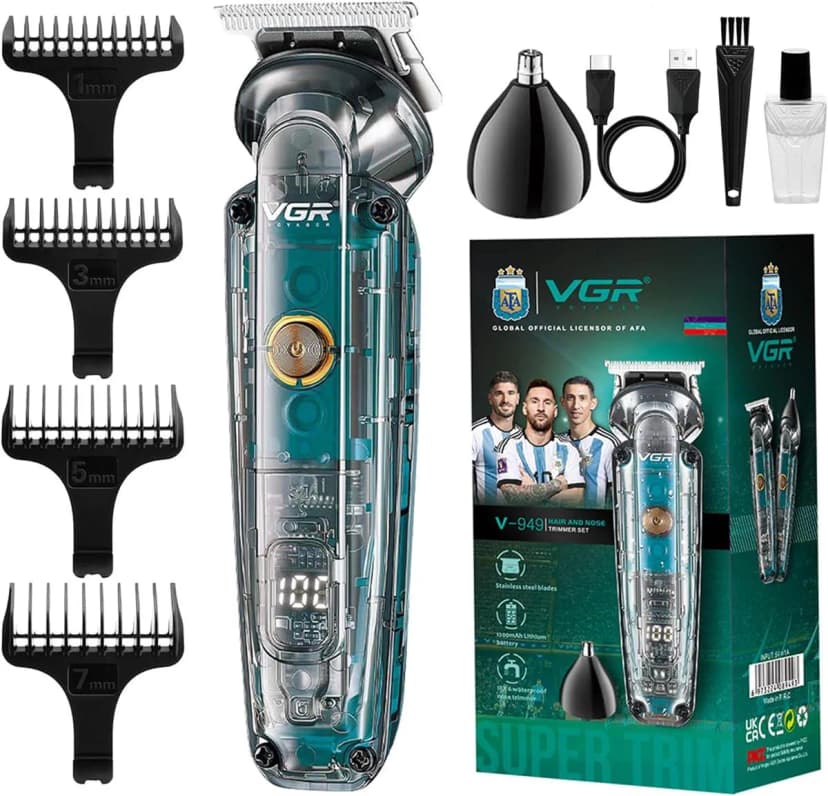 VGR Rechargeable USB-C Men Beard Trimmer - (V-949)