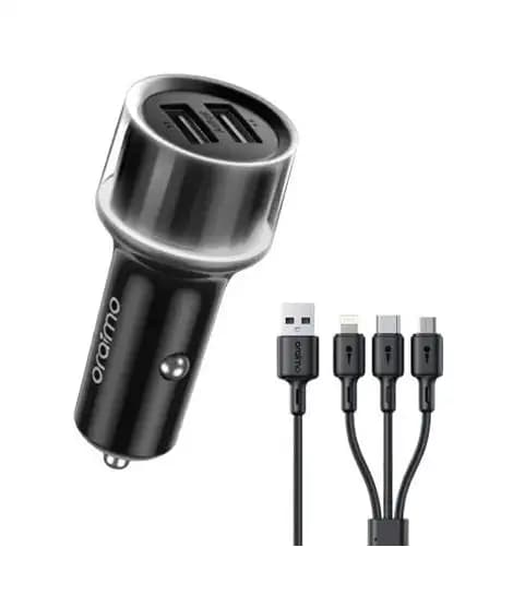 Oraimo Highway 15 15.5W Car Charger with 3 In 1 Cable (OCC-1152D-X93)
