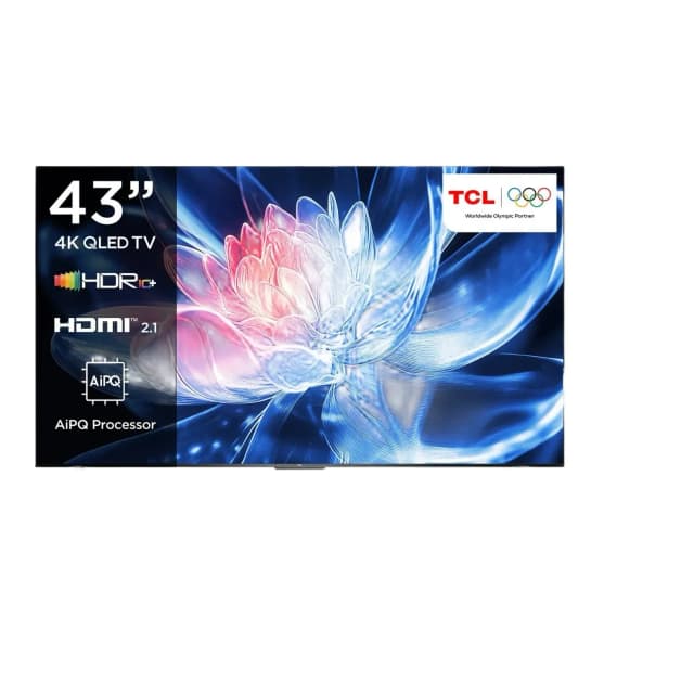 TCL 43 inches LED TV 43 T6C QLED TV Google TV and AiPQ Processor (43T6C)
