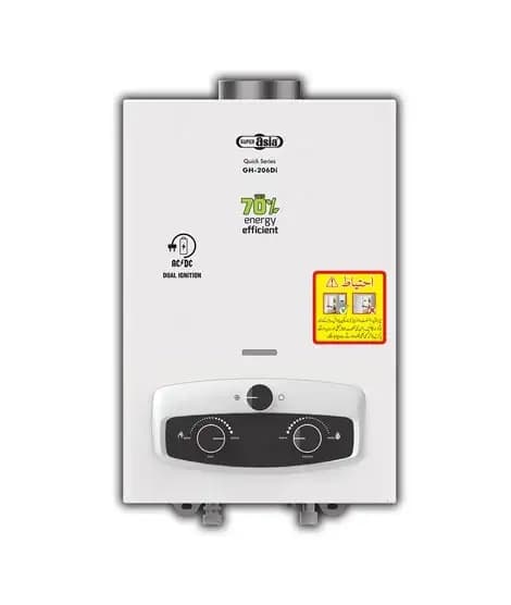 Super Asia Quick Series Instant Gas Water Geyser GH-206Di
