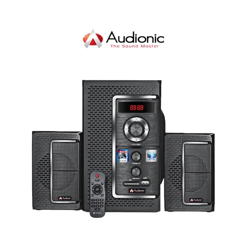 Audionic 2.1 Channel Speaker with Built-in FM Radio - Roar Pro