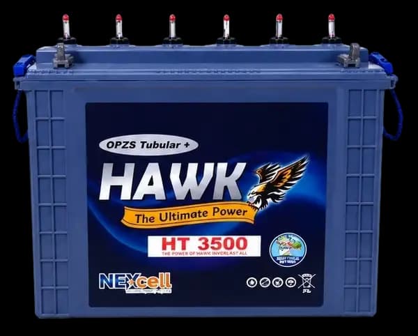 Hawk HT-3500 Tall Tubular Battery 300AH 09 Plates ( Only For Karachi )