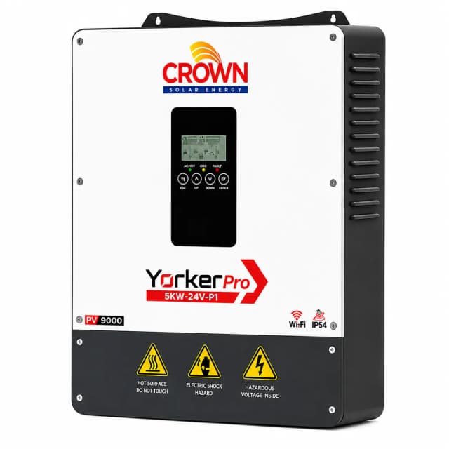 Crown Yorker 5KW IP54 Hybrid Solar Inverter 24V PV9000