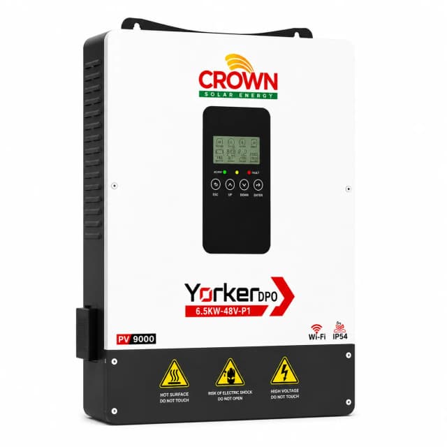 Crown Yorker 6.5KW IP54 Hybrid Solar Inverter 51.2V PV9000
