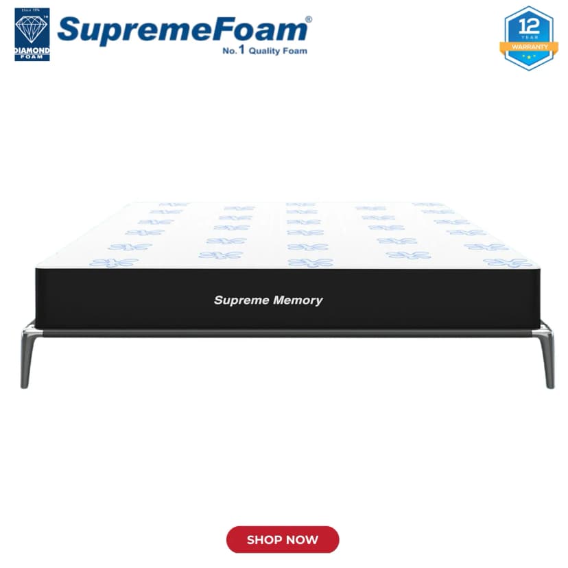 Diamond Supreme Memory Foam Mattress | 12 Years Brand Warranty