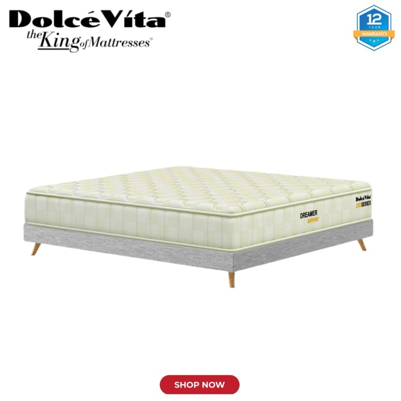 Dolce Vita Dreamer 1000 Pocket Spring Mattress Support | 12 Years Brand Warranty