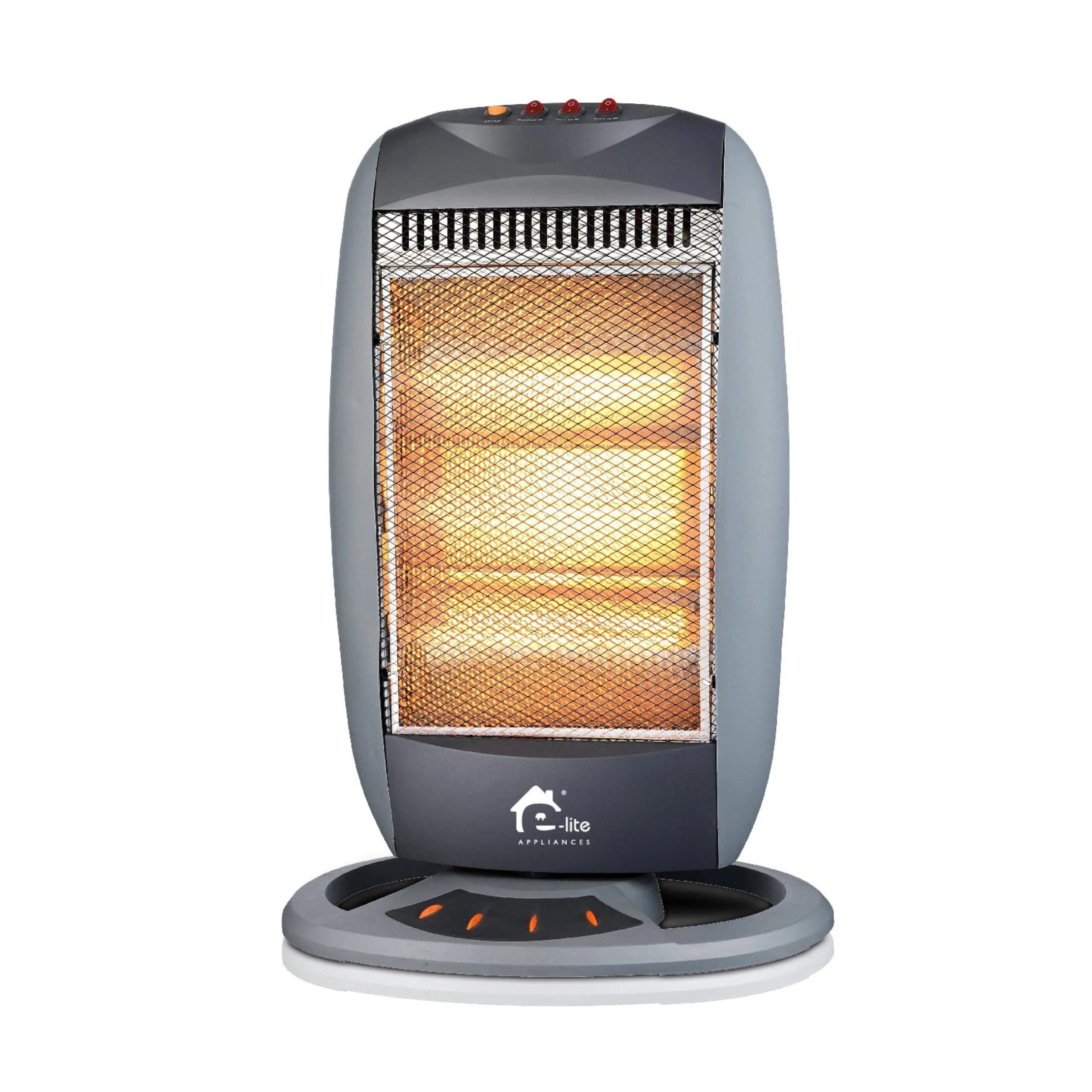 E-Lite EHH-12 Halogen Heater 1200W with Oscillation and Safety Protection