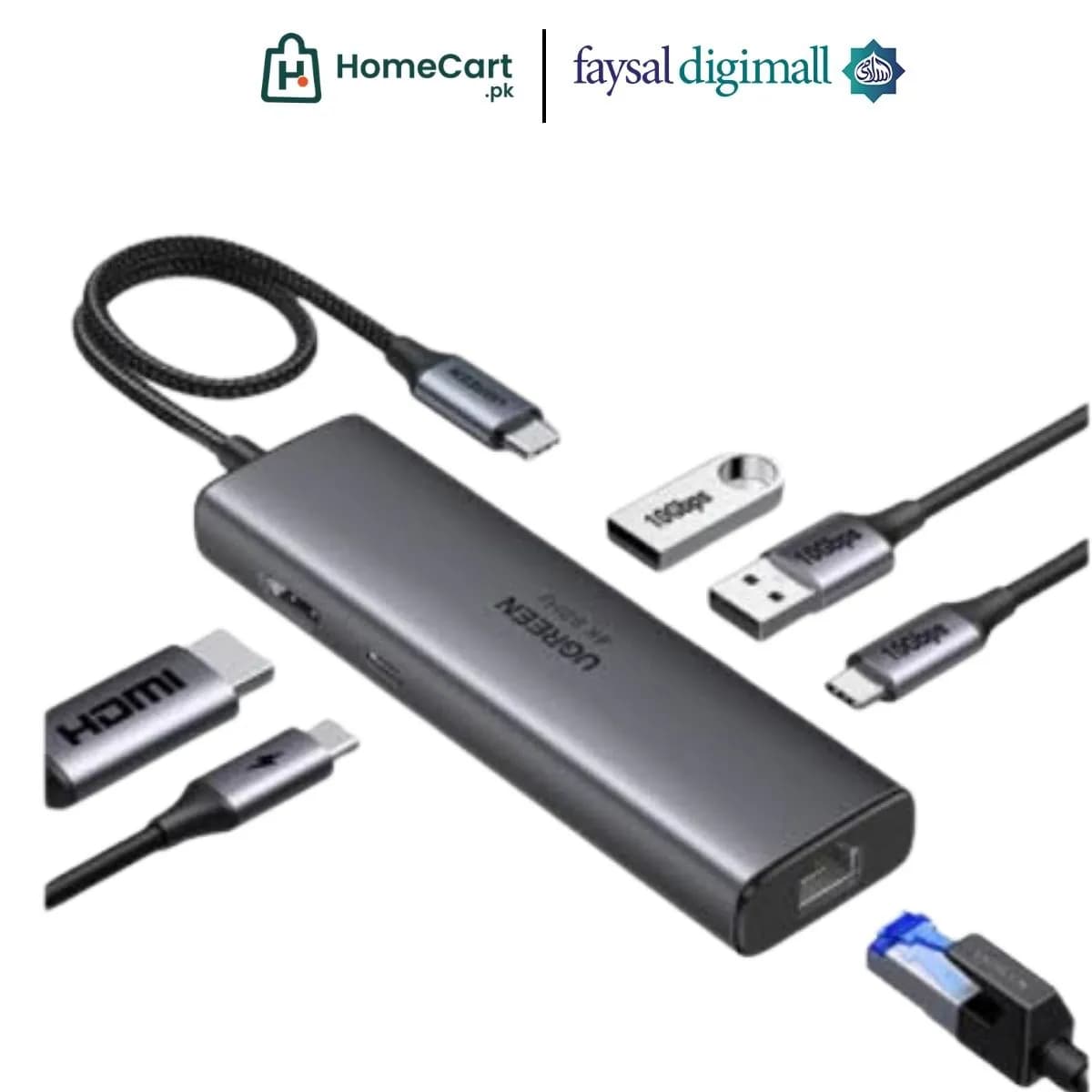 UGREEN USB C to HDMI USB A USB C RJ45 PD Hub 6 In 1 (45000)