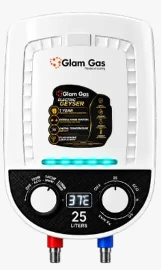 Glam Gas 25 Liter Electric Geyser Dual Knob, 3 Power Modes