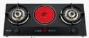 Glam Gas Hybrid Hob GG-02B-E Tempered Glass