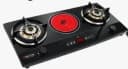 Glam Gas Hybrid Hob GG-02B-E Tempered Glass