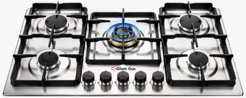 Glam Gas 5 Burner Kitchen Hob 903-H LPG