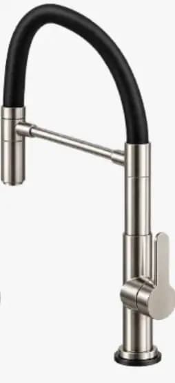 Glam Gas Kitchen Faucet Hi-Neck 12 Black Pull-Out Kitchen Sink