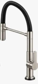 Glam Gas Kitchen Faucet Hi-Neck 12 Black Pull-Out Kitchen Sink