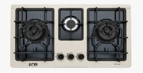 Nasgas Hob DG-444 BK Heavy Gauge Non Magnet Steel Top