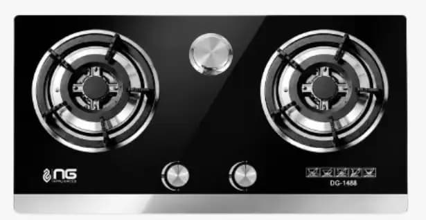 Nasgas Hob Double Burner DG-GN2 Glass Top
