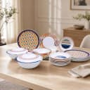 Dinner Set Coloured Chevron