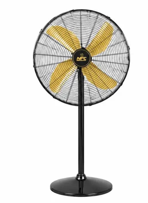 NFC AC DC Pedestal Fan 24 Inch Remote Control Powerful Motor & High Airflow
