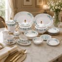 Premium Porcelain Dinner Set with Tea Set & Serving