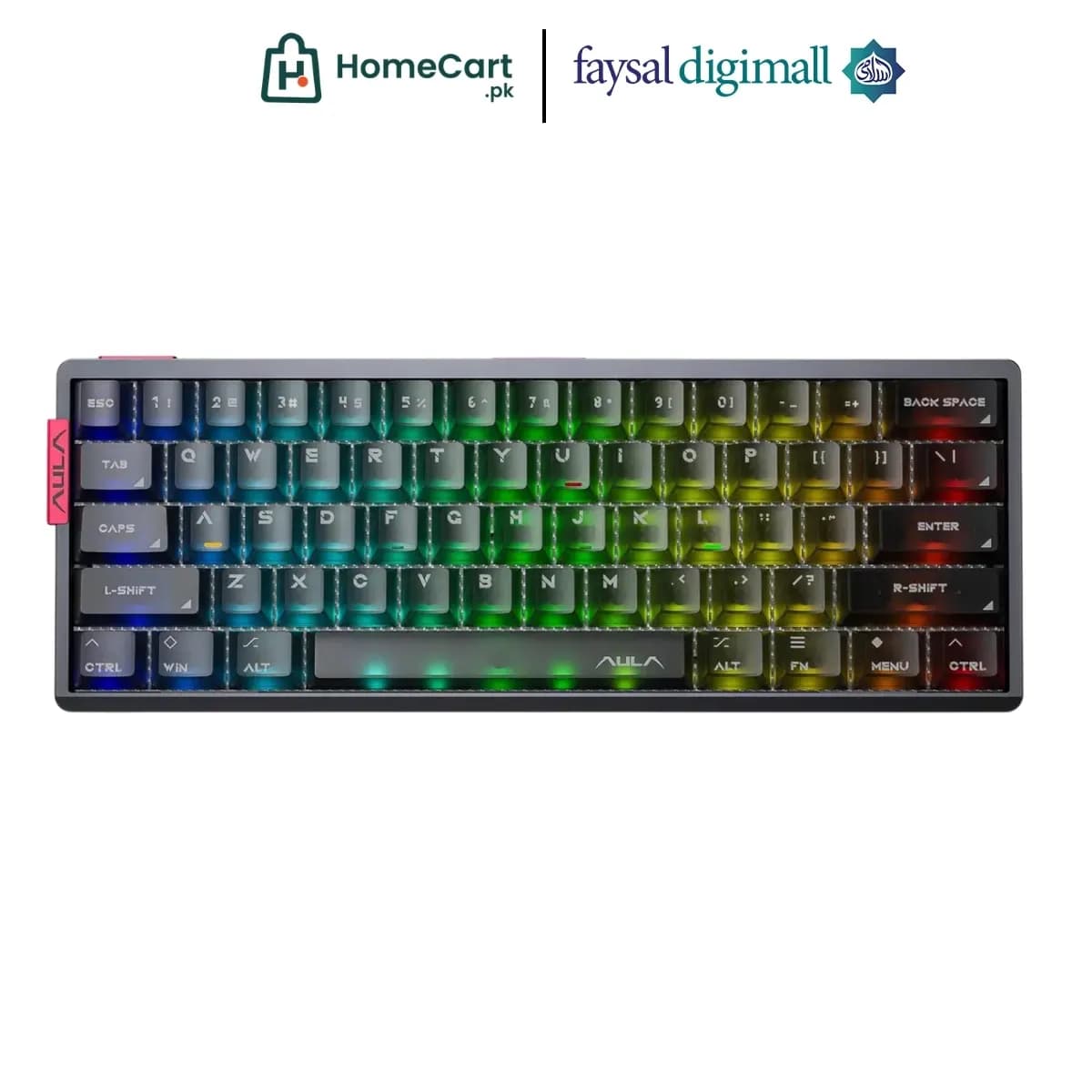 AULA AG60 Pro Aluminum Case Snowglow Dual Engine Frosted Translucent Edge Lit Keycaps