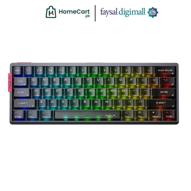 AULA AG60 Pro Aluminum Case Snowglow Dual Engine Frosted Translucent Edge Lit Keycaps