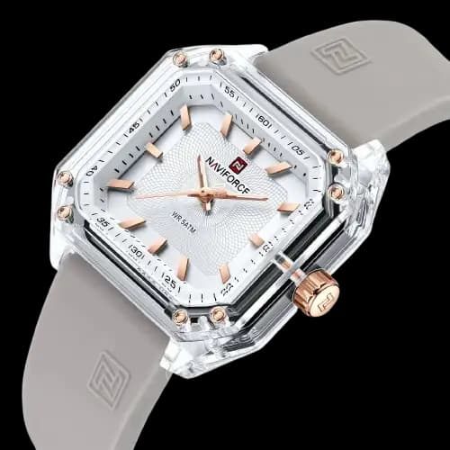 Naviforce Square Essence Watch For Men's Grey - (NF-7106-8)