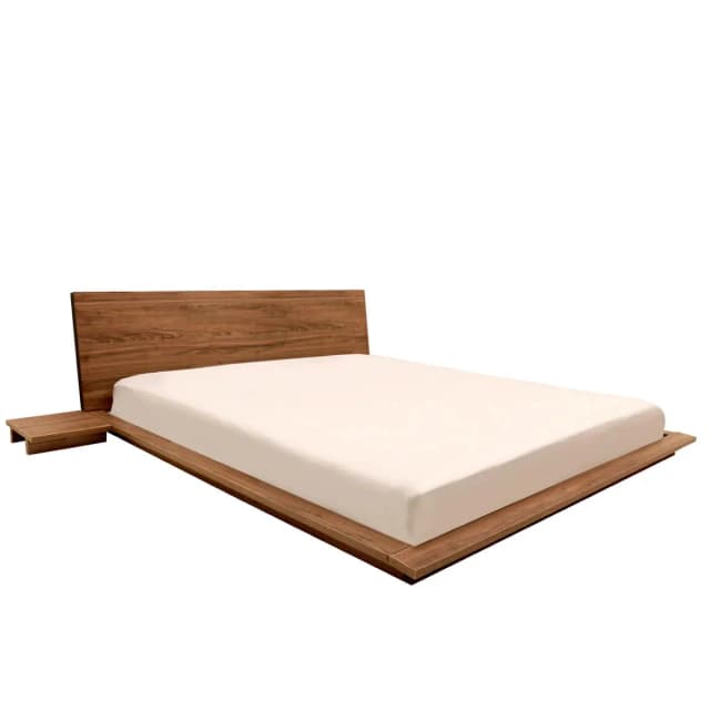 Vincent King Size Floor Bed with Side Tables