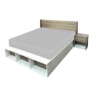 Mike King Size Floor Bed with 2 Side Tables