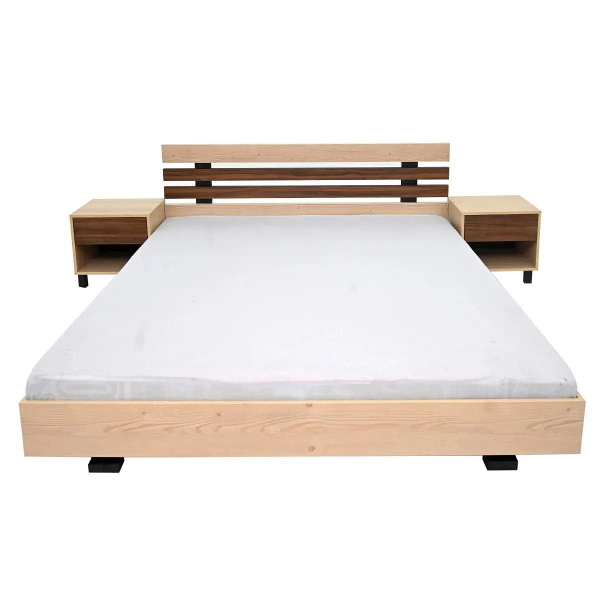 Indigo King Size Bed with 2 Side Tables
