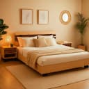 Indigo King Size Bed with 2 Side Tables