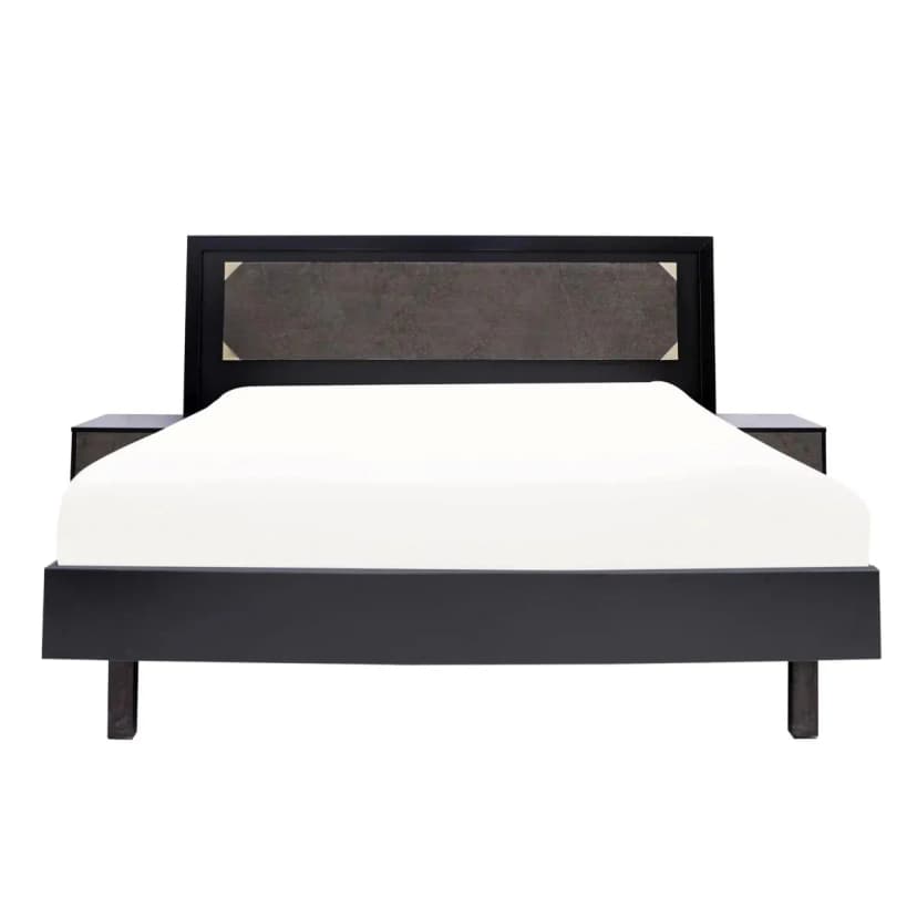 James King Size Bed With 2 Side Tables