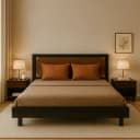 James King Size Bed With 2 Side Tables