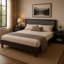 Carter King Size Bed with 2 Side Tables
