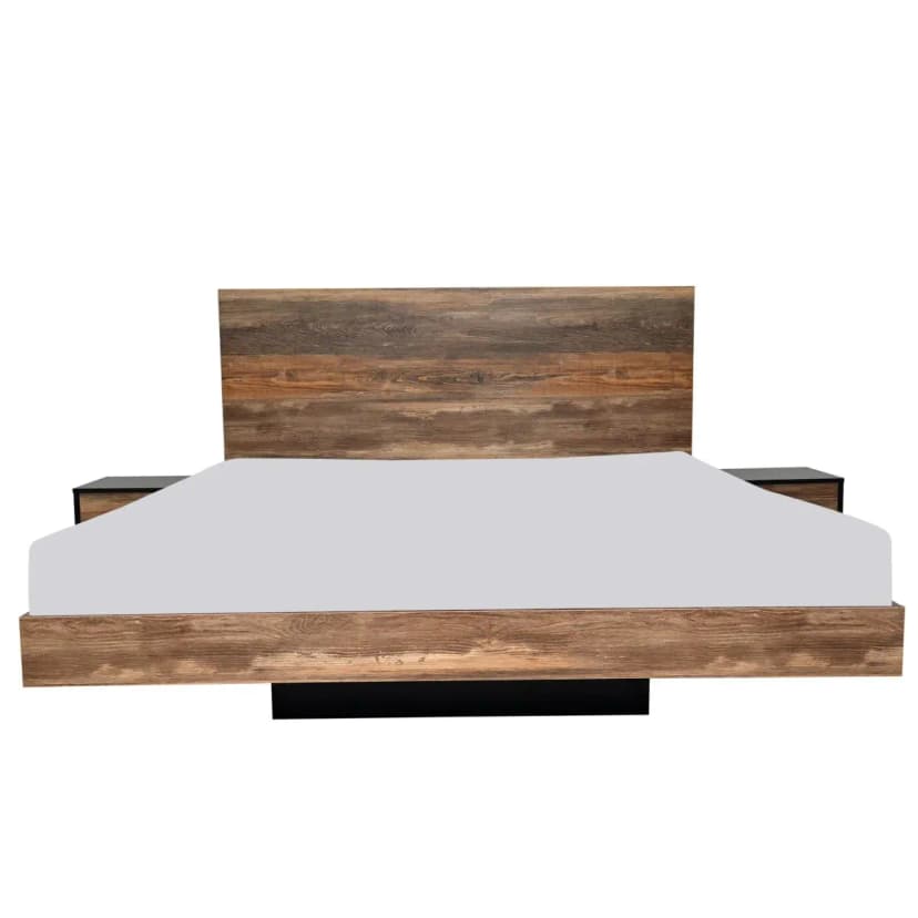 Flamingo King Size Bed with 2 Side Tables