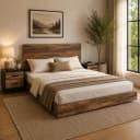 Flamingo King Size Bed with 2 Side Tables