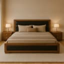 Clover King Size Bed with 2 Side Table