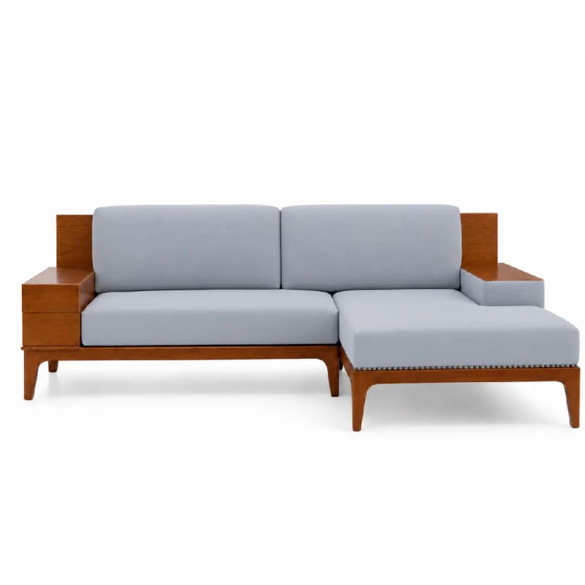 Nerra 6 Seater Wooden Corner Sofa