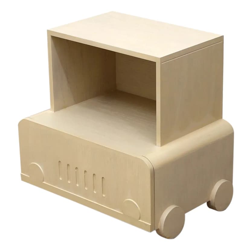 Wooden Cart Side Table
