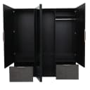 Carter 3 Door Wardrobe Black+2009