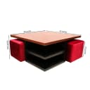 Bernard Center Table with two Poufs
