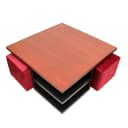 Bernard Center Table with two Poufs