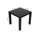 Honey Comb Black Side Table