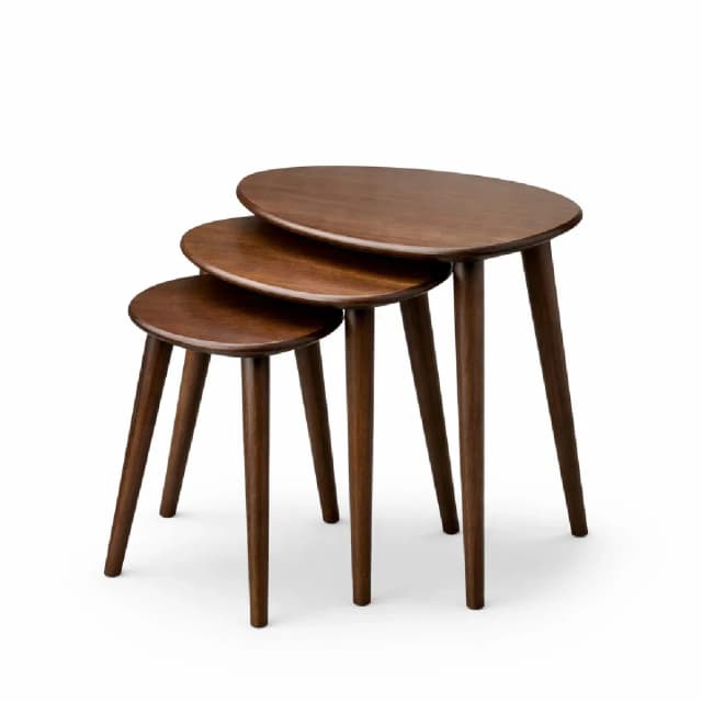 Oaklin Wooden Nesting Tables Set of 3