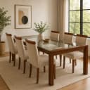 Wooden Arm Dining Table