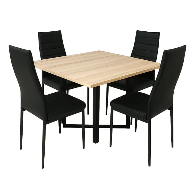 Leah N Dining Table with 4 Ease Chair