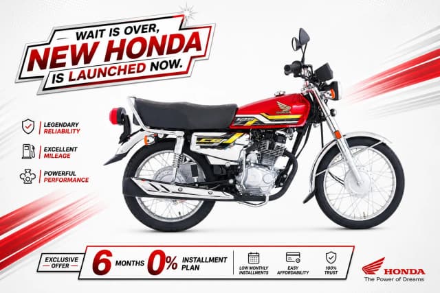 Honda CG 125 Self Delivery within 23 - 25 Working Days