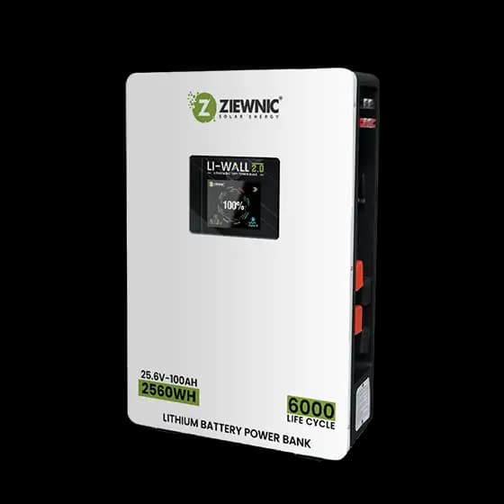 Ziewnic Li-Wall V2.0 - 25.6V - 100AH Wall Mounted Battery